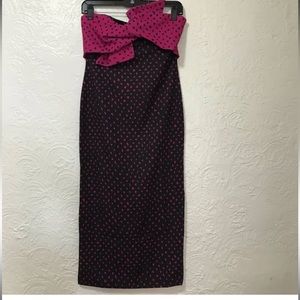 NWT TopShop Polka Dot Bow Twist MIDI Dress